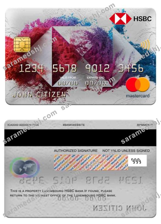 Luxembourg HSBC bank mastercard